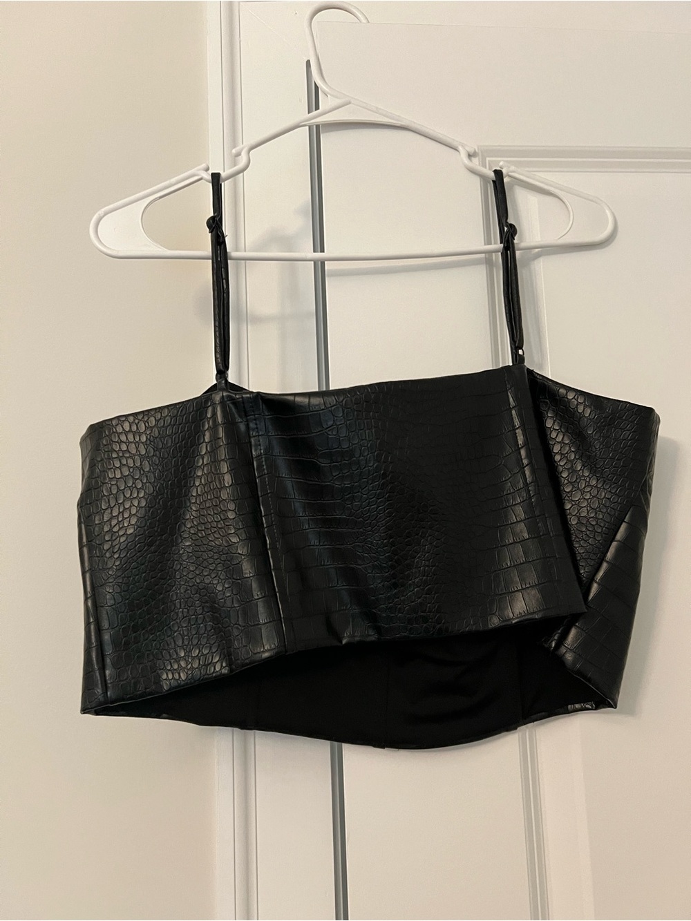 Croc Faux Leather Crop Top (XL) - Picture 5 of 5